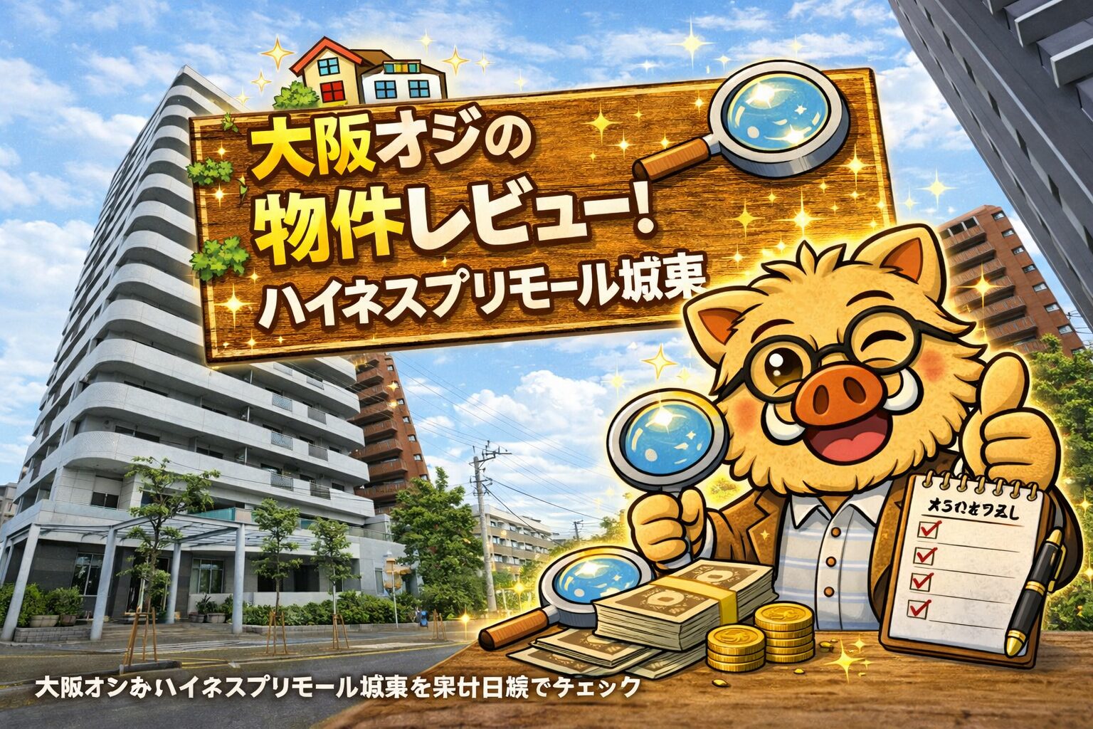 大阪市城東区の中古マンション「ハイネスプリモール城東」を大阪オジがレビューしているアイキャッチ画像