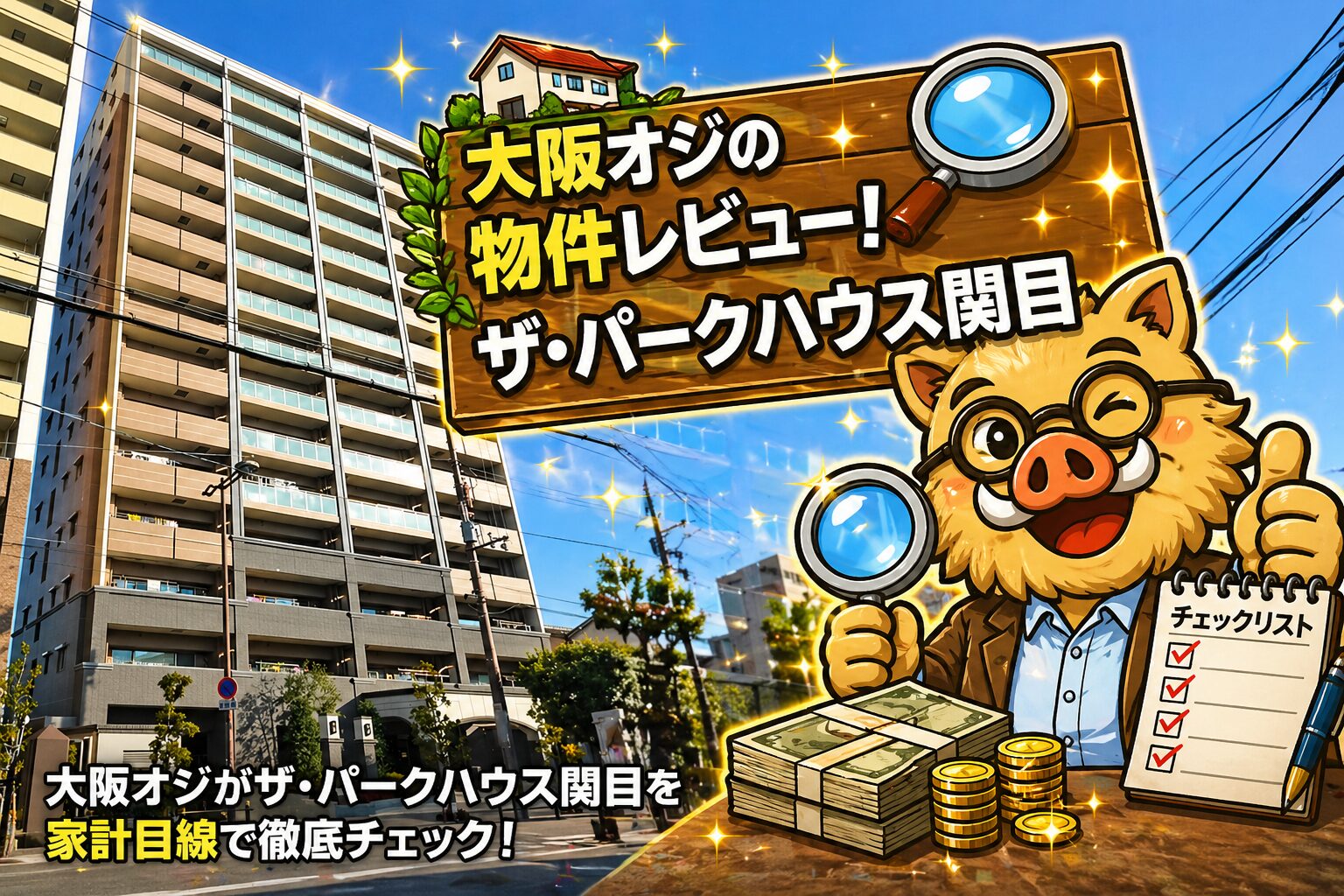 ザ・パークハウス関目を大阪オジが家計PLで検証する物件レビュー用アイキャッチ画像
